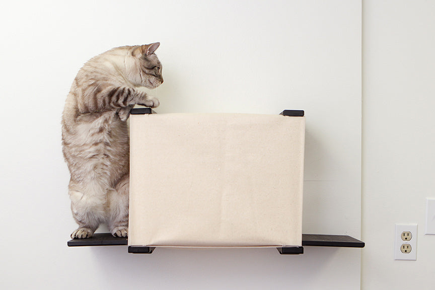 Cat Cubby for Wall - Covered Cat Bed