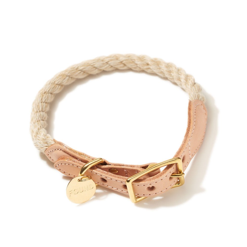 Light Tan Rope Cat & Dog Collar