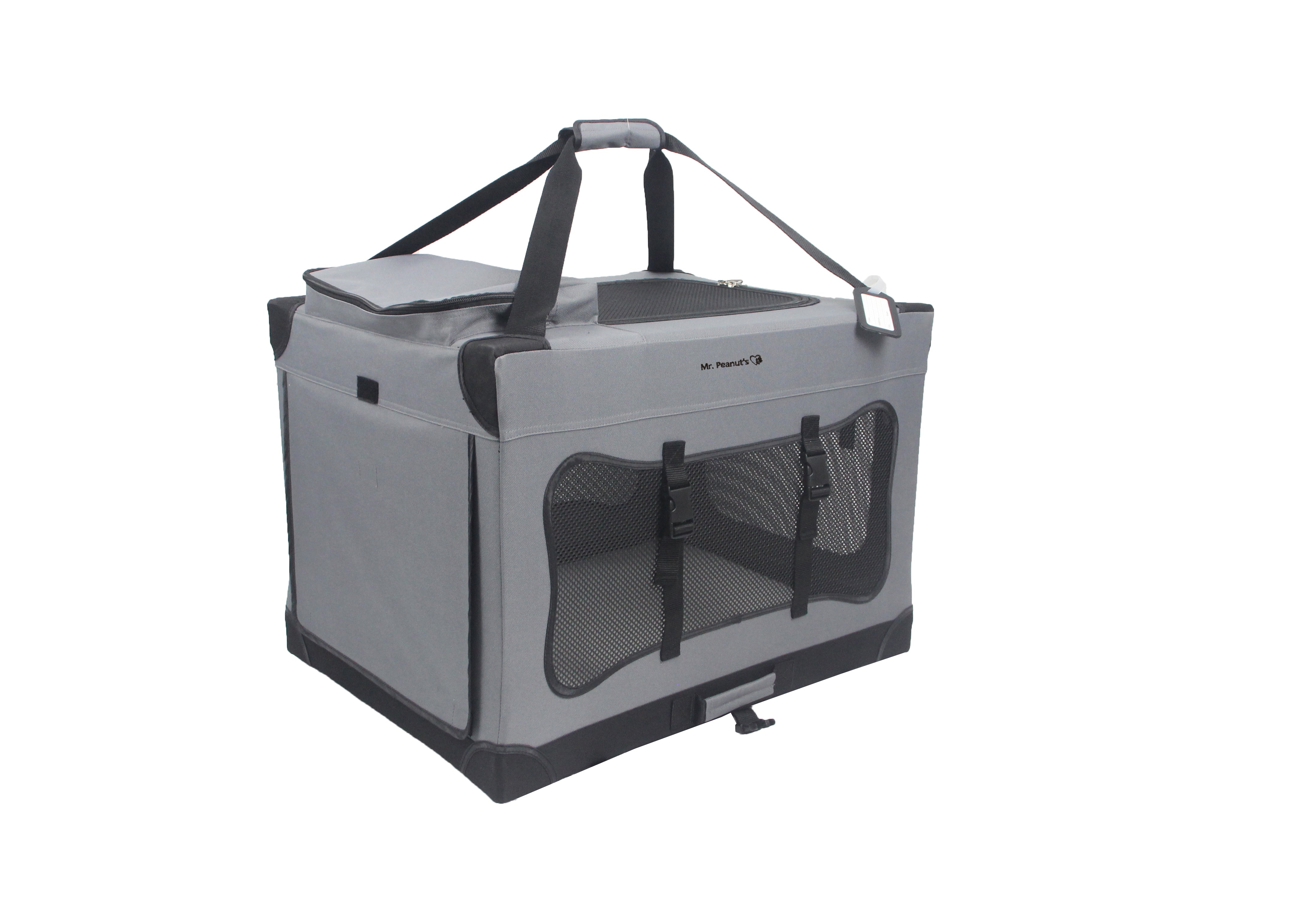 Mr. Peanut's Soft Sided Portable Pet Crate with Lightweight Aluminum Frame