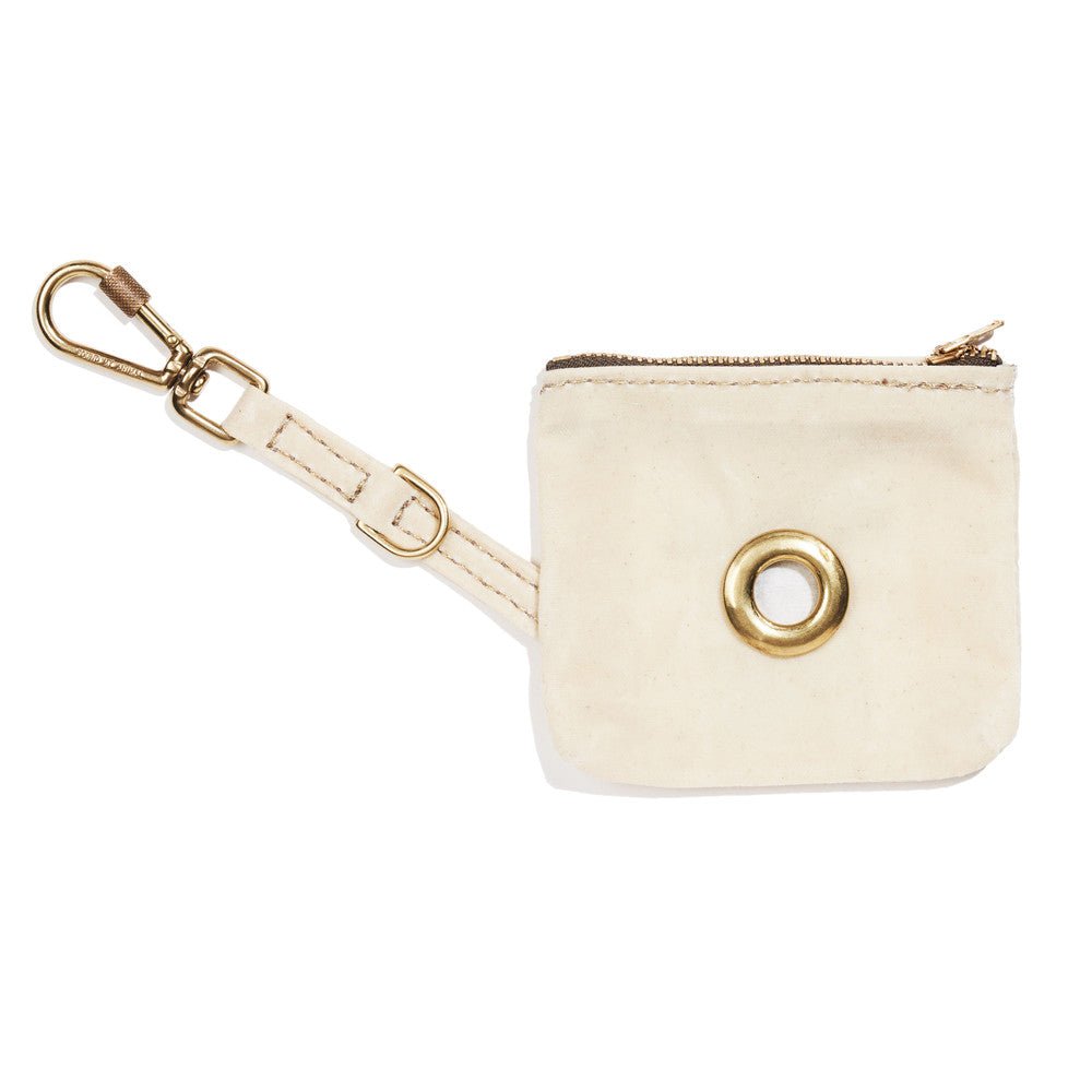 Natural Waxed Cotton Canvas Poop Bag Pouch