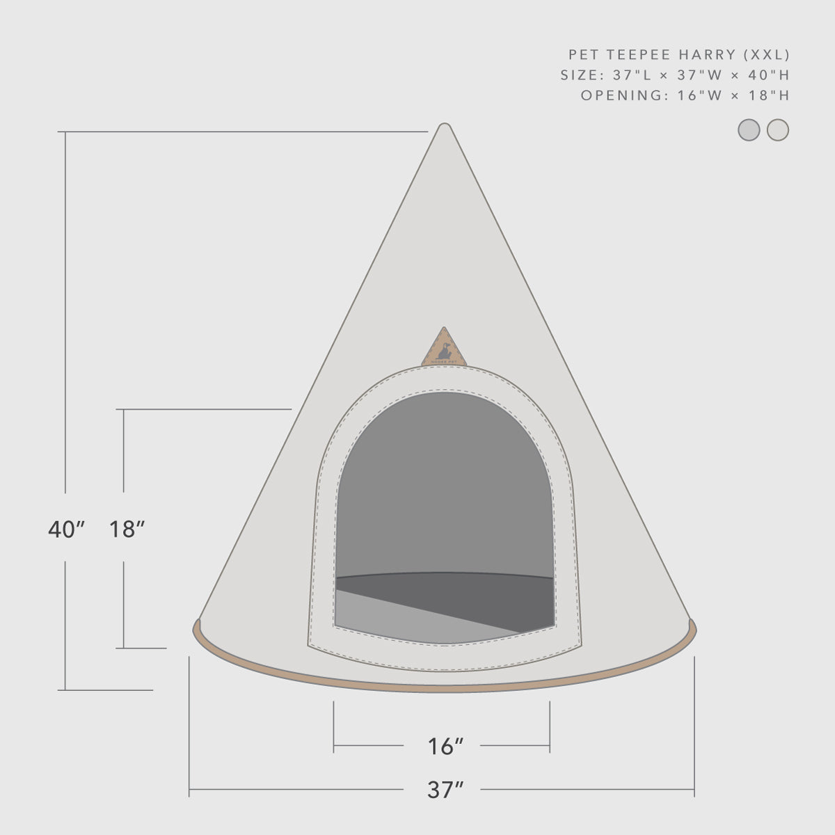 Nooee Pet Cave Harry (XXL) – Cream/Brown