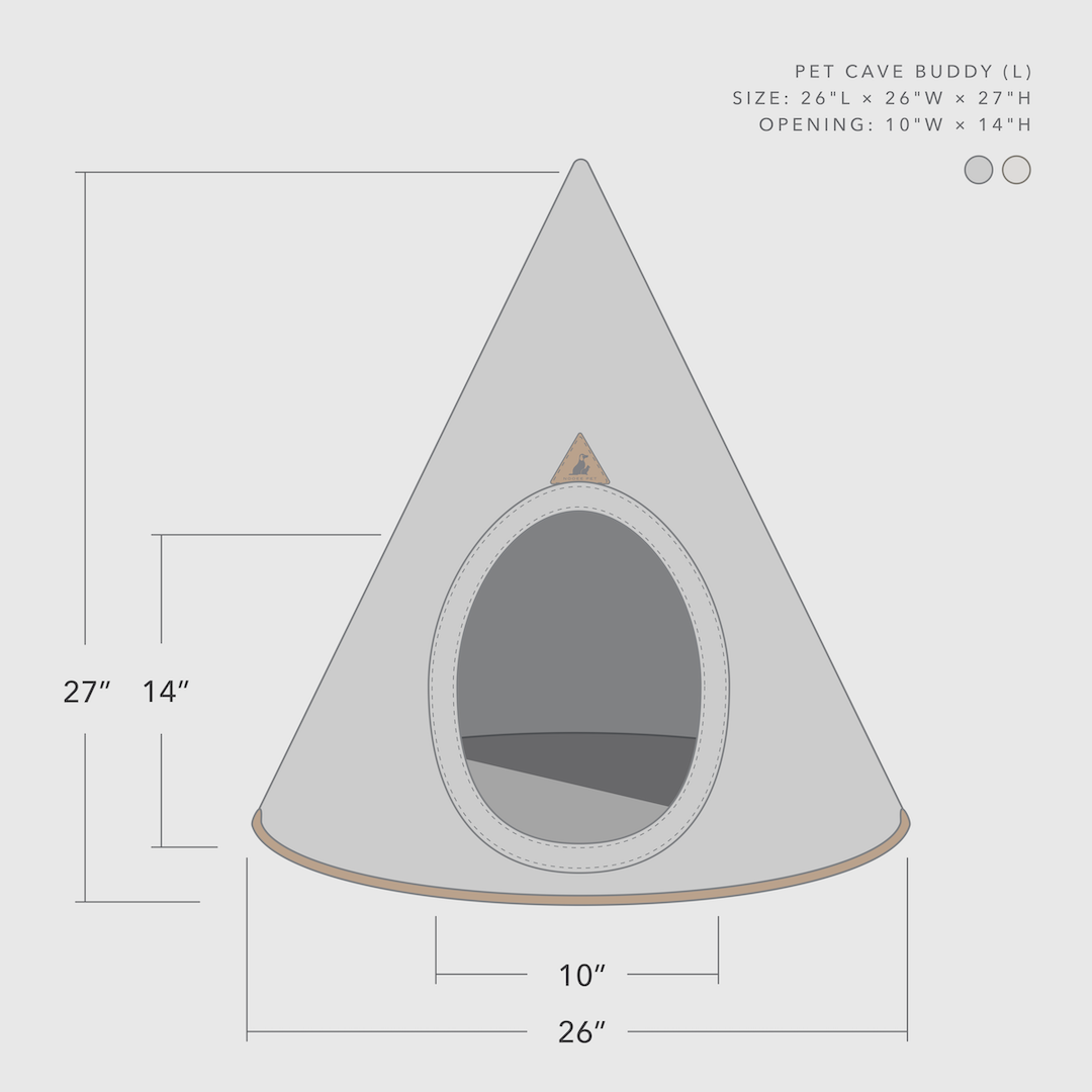 Nooee Pet Cave Buddy (L) –Gray