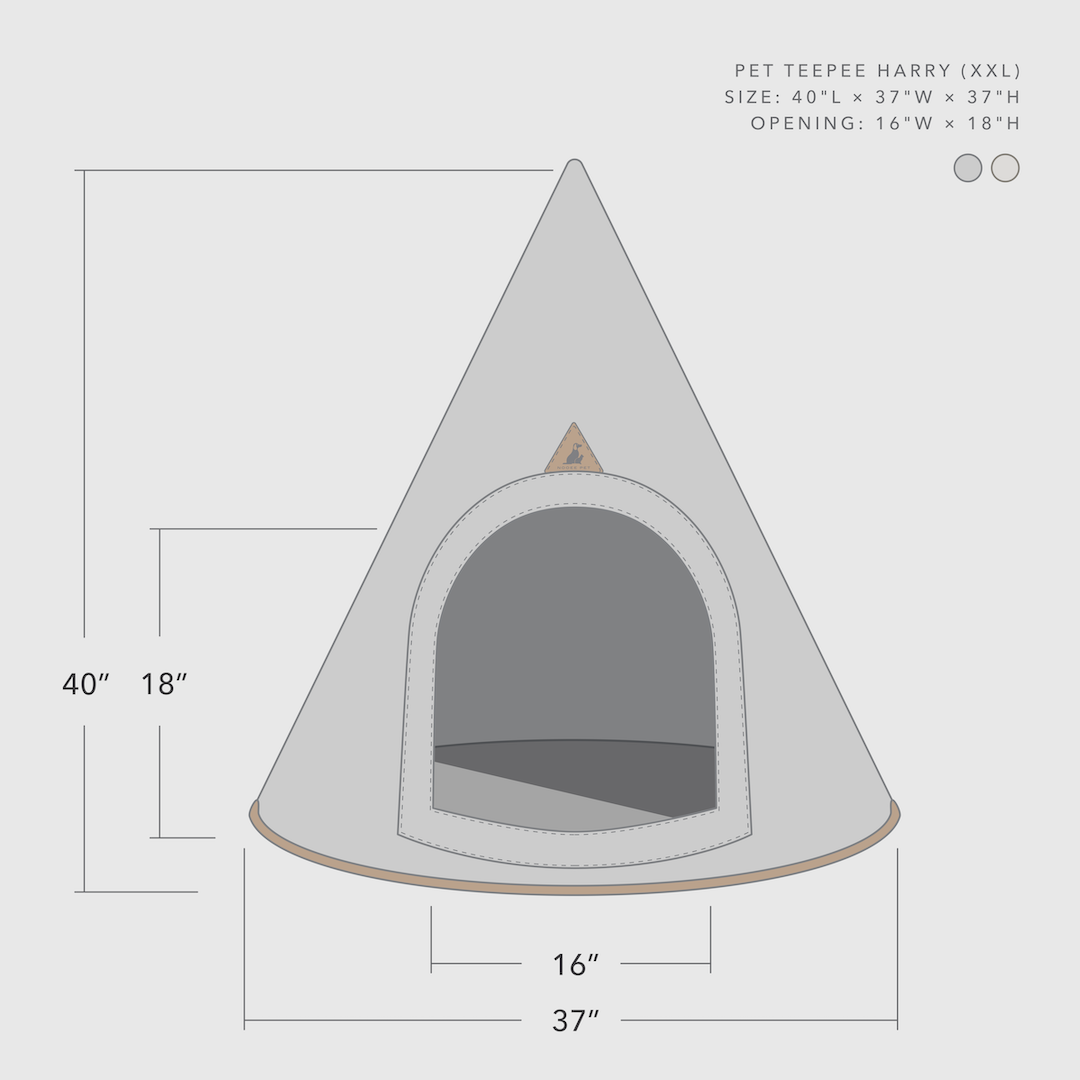 Nooee Pet Cave Harry (XXL) – Gray