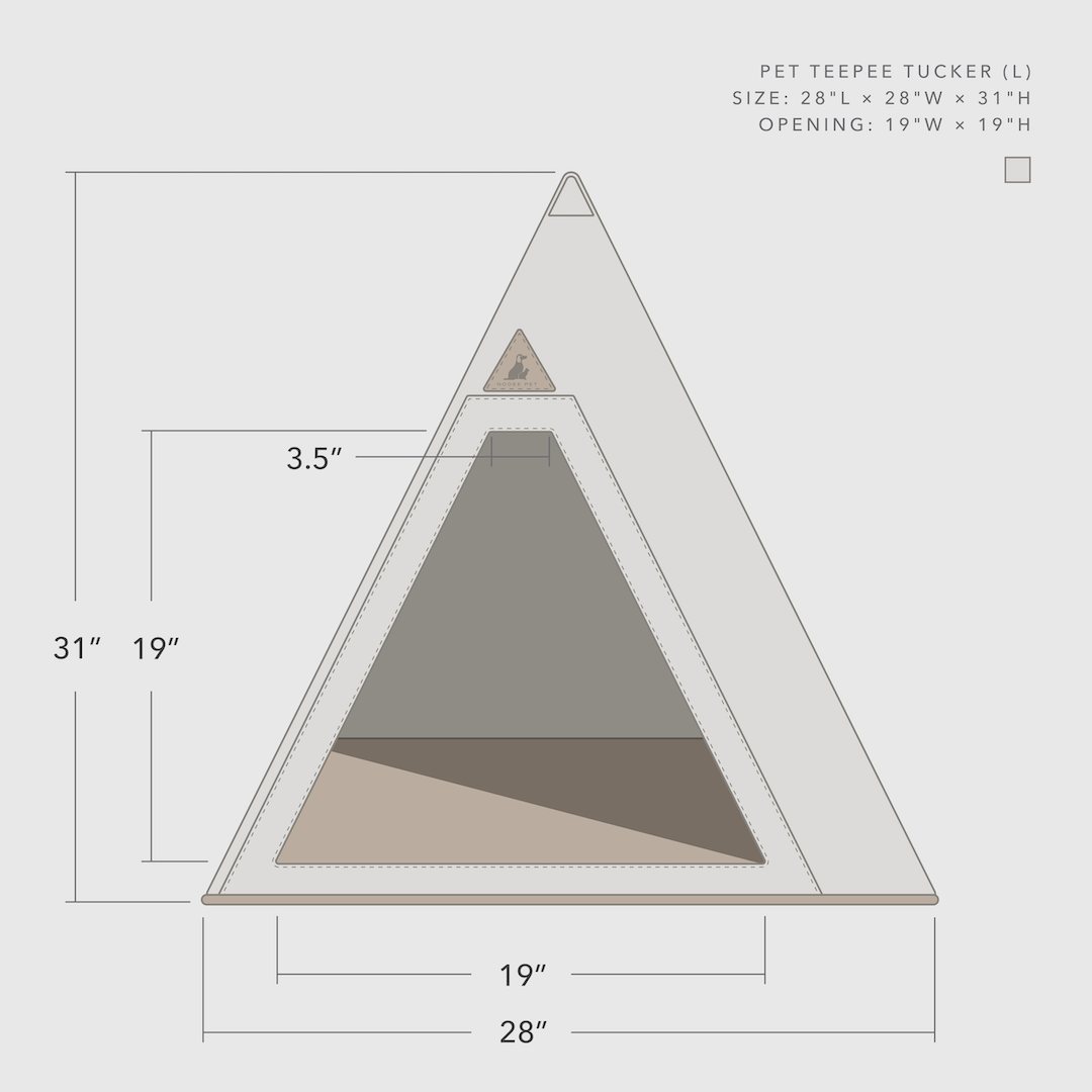 Nooee Pet Teepee Tucker (L)
