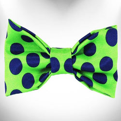 Polka Dot Dog Collars, Leads, and Bows - Neon - 4 Styles