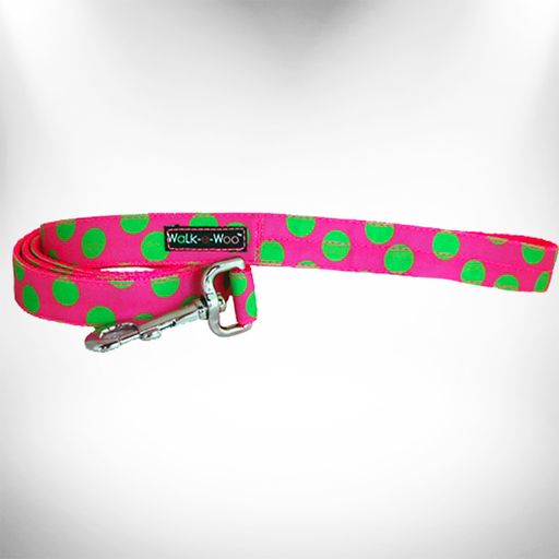 Polka Dot Dog Collars, Leads, and Bows - Neon - 4 Styles