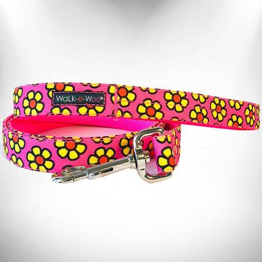 Walk-e-Woo Flower Dog Collars, Leads, and Bows - 6 Styles