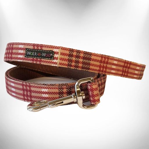 Plaid Dog Collars, Leads, and Bows - 4 Styles