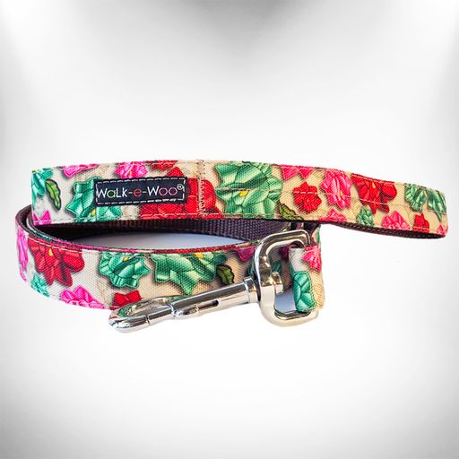 Walk-e-Woo Flower Dog Collars, Leads, and Bows - 6 Styles