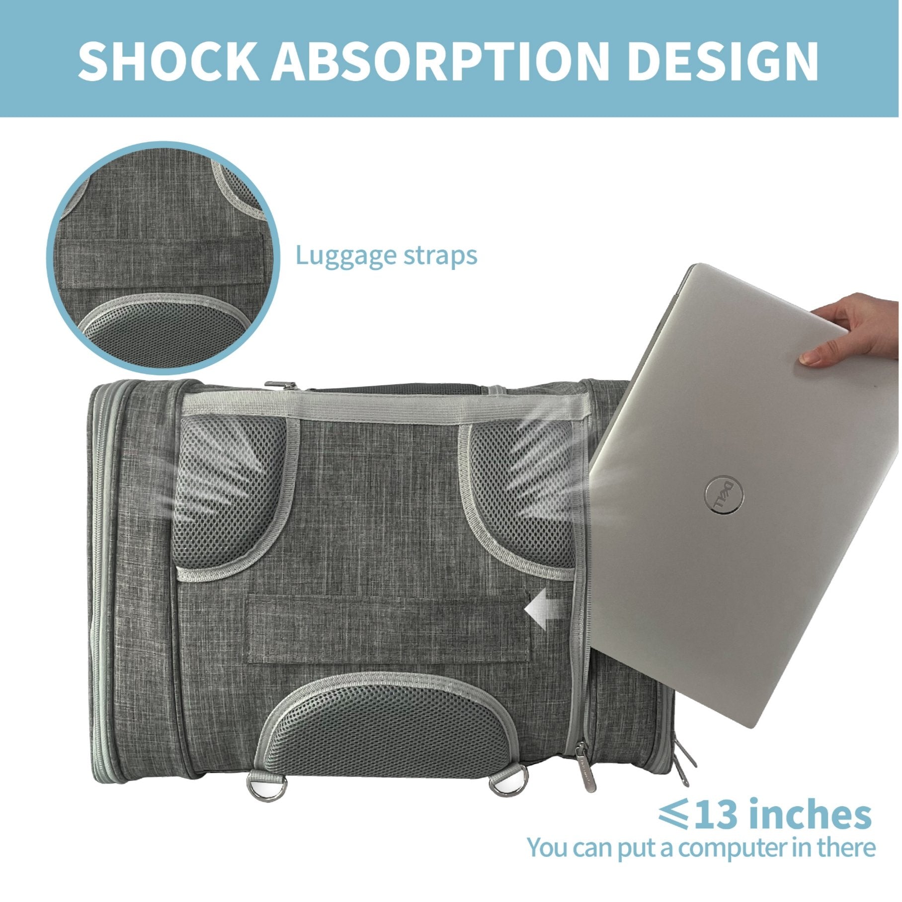 Mr. Peanut's Monterey Series Airline Compliant Horizontal Backpack Pet Carrier