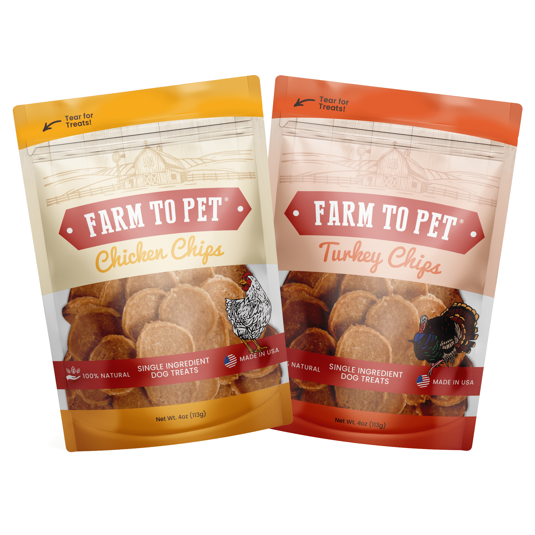 Farm To Pet Chicken & Turkey Dog Treat Bundles