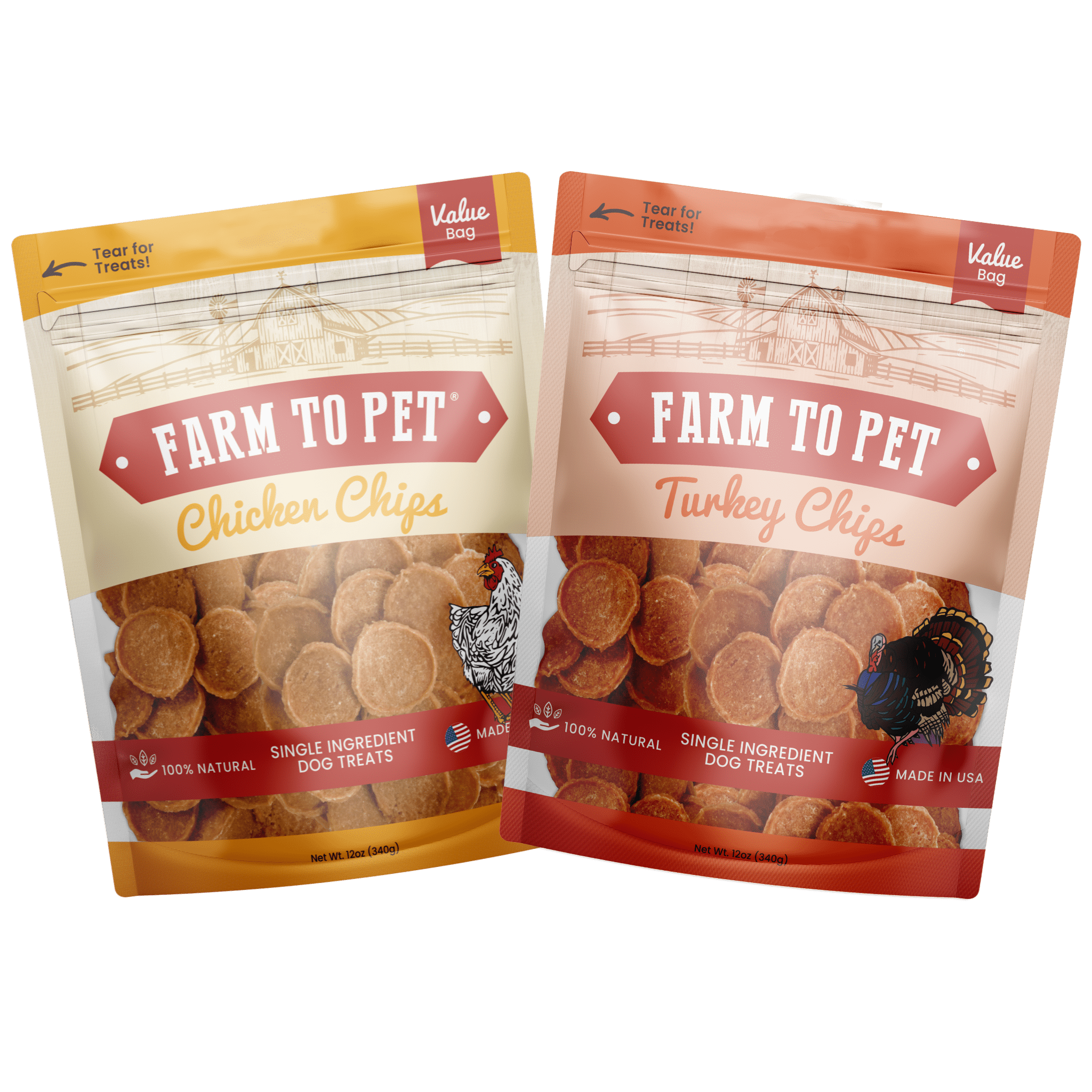 Farm To Pet Chicken & Turkey Dog Treat Bundles