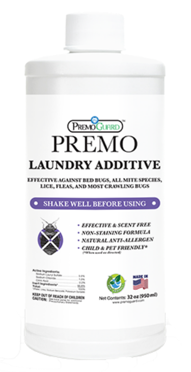 Bed Bug & Mite Laundry Additive 32 oz | Non-Toxic Treatment | Premo Guard