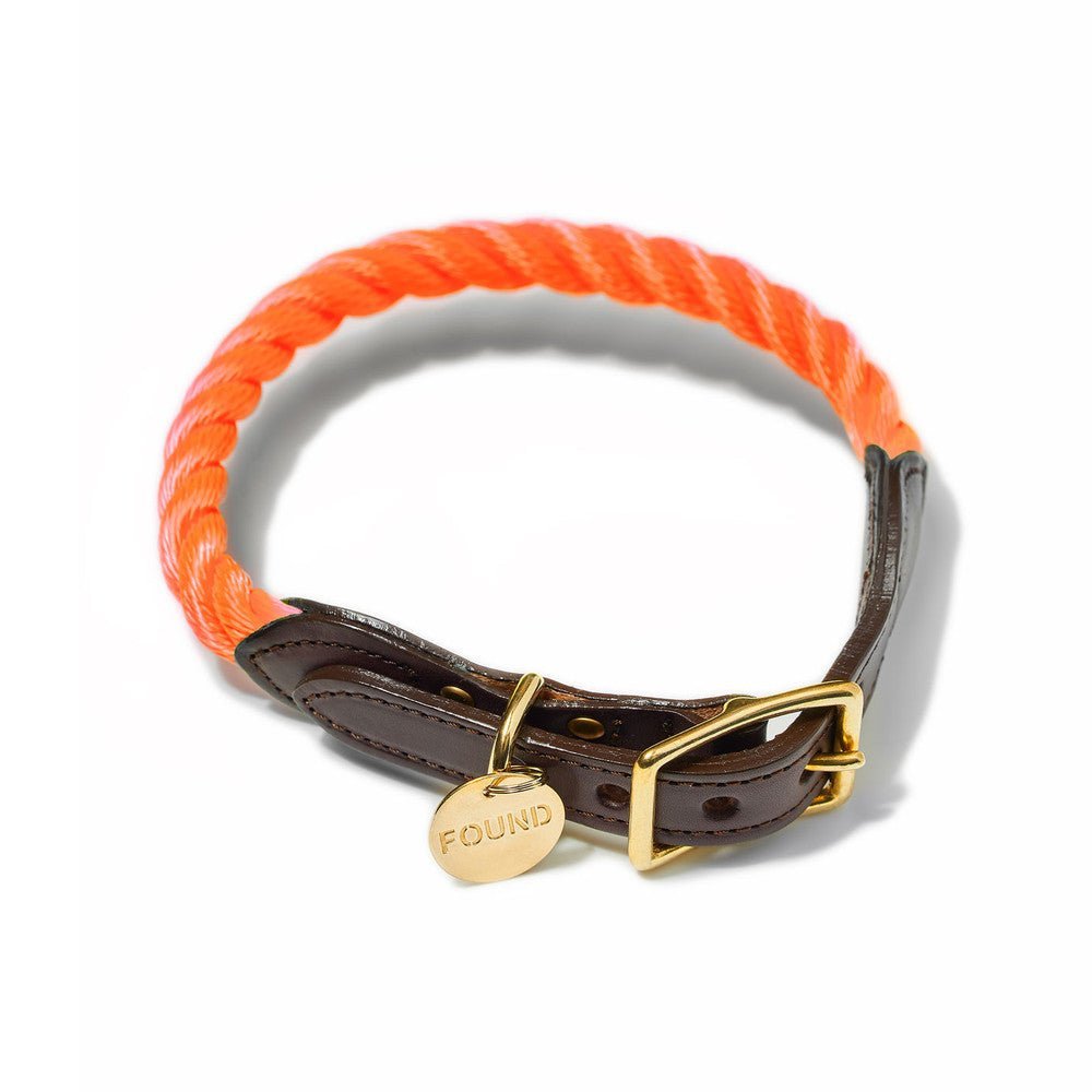 Rescue Orange Rope Cat & Dog Collar