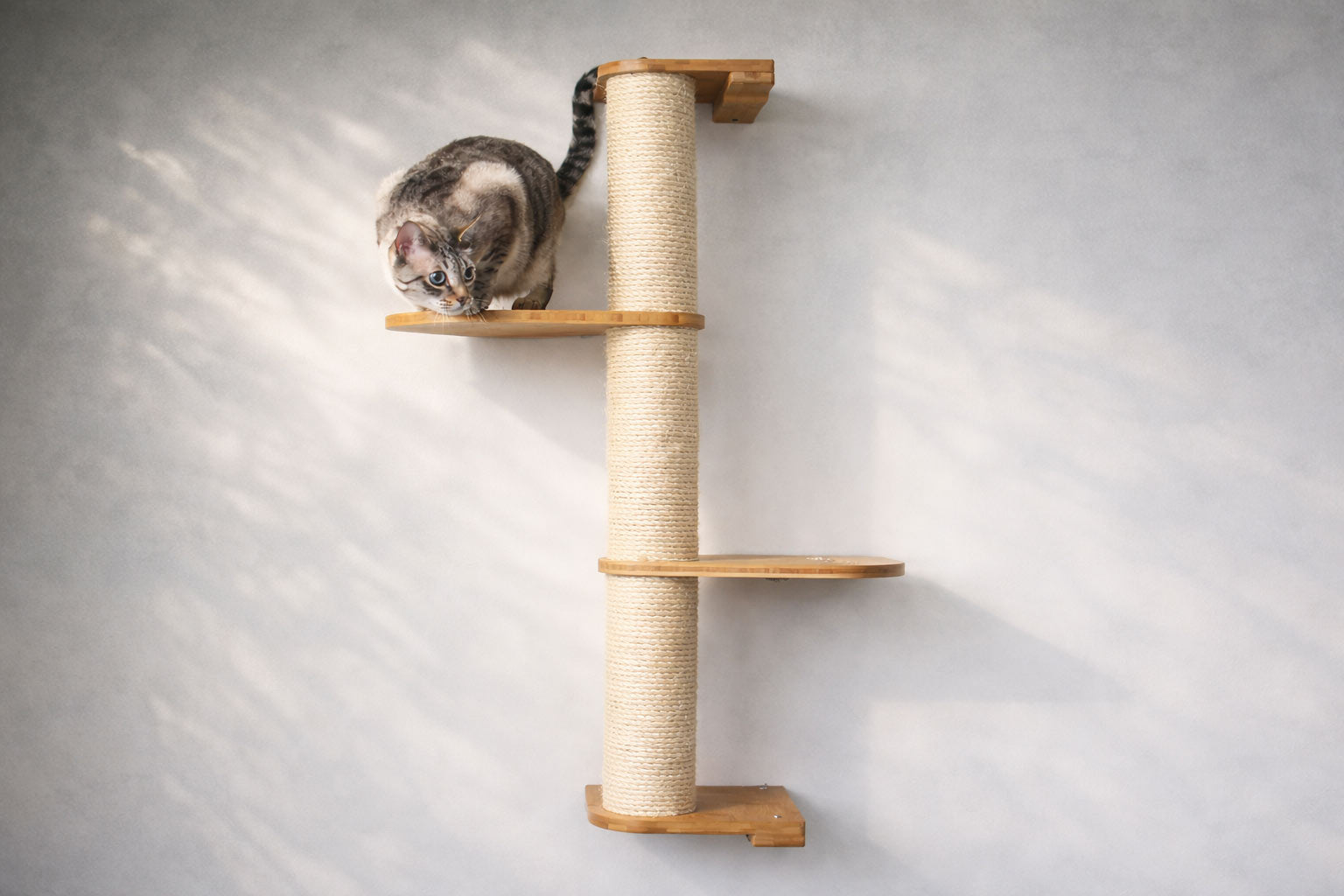 Wall Mounted Cat Climbing Pole - Sisal