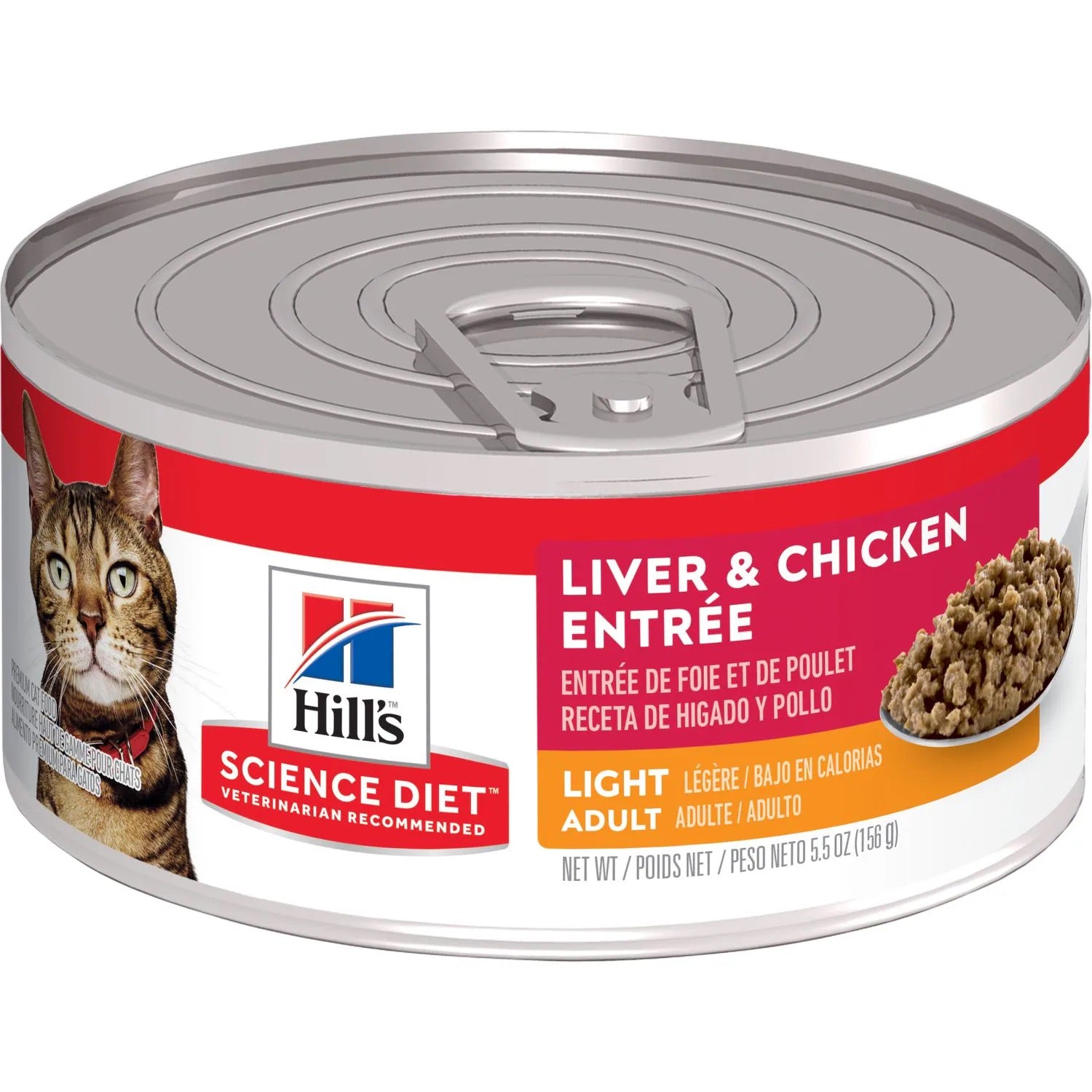 Plato principal ligero de hígado y pollo para adultos Science Diet de 5.5 oz