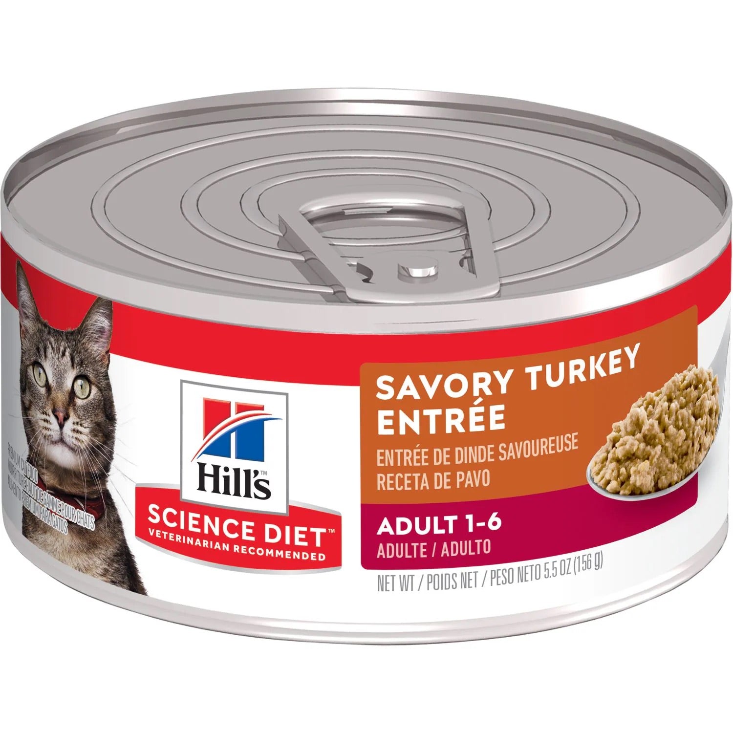 Plato principal de pavo salado para adultos Science Diet de 5.5 oz