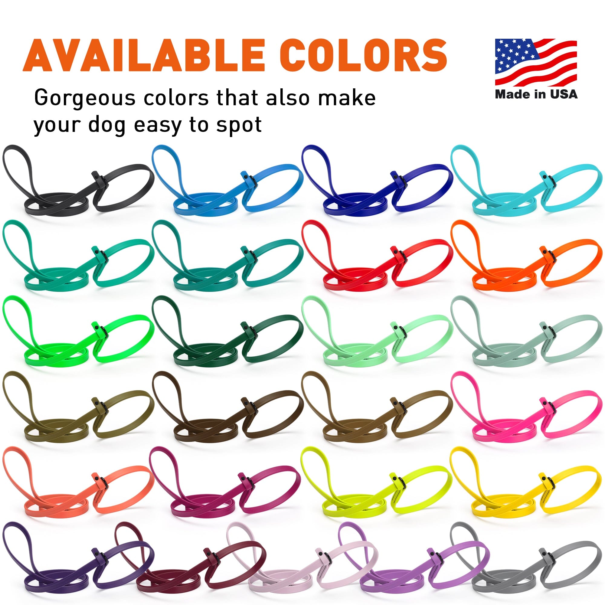 Biothane Slip Lead for Dogs, 5FT and 7FT