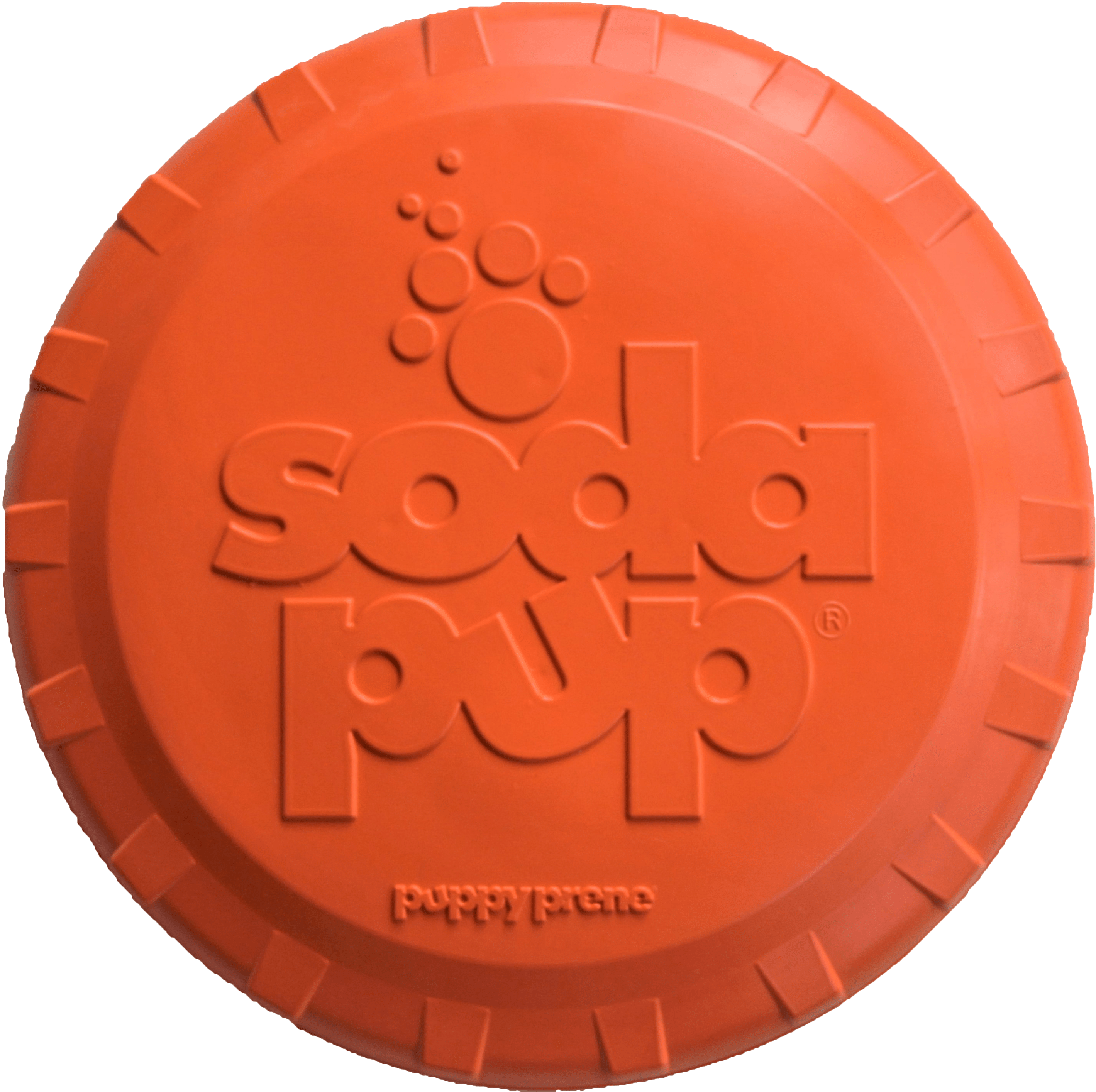 Bottle Top Flyer Durable Rubber Retrieving Frisbee - Orange