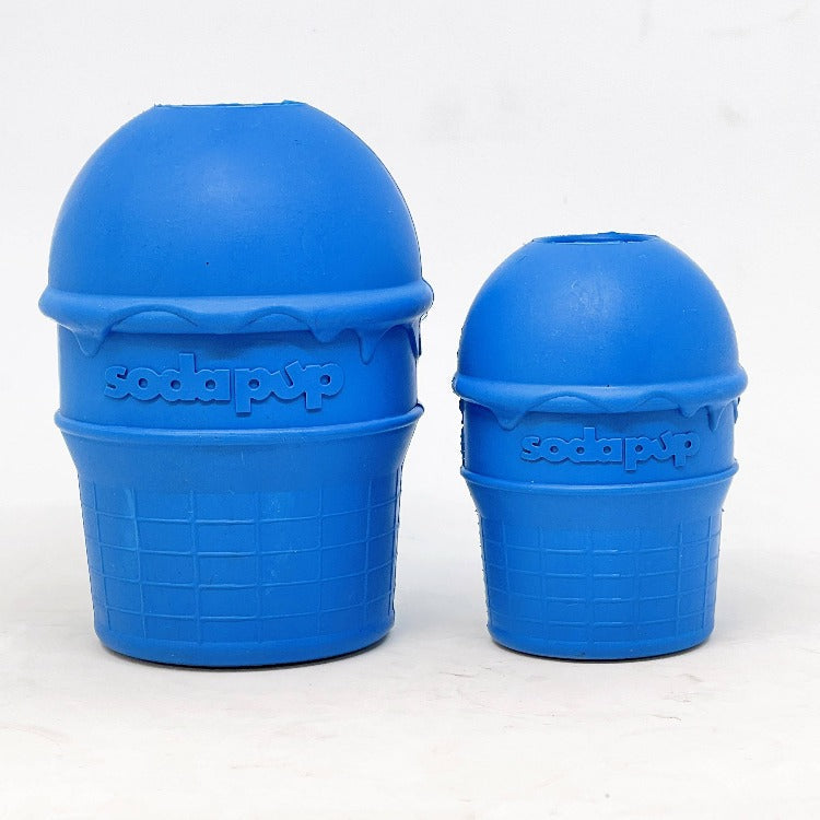 Ice Cream Cone Durable Rubber Chew Toy and Treat Dispenser