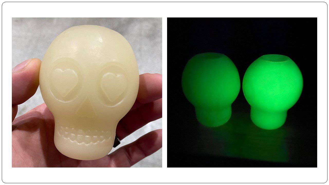 Glow in the Dark Sugar Skull Chew Toy & Treat Dispenser