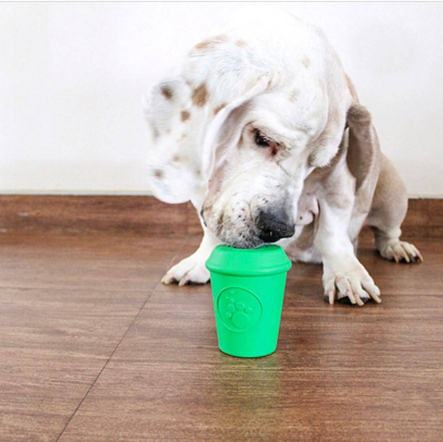 Coffee Cup Durable Rubber Chew Toy and Treat Dispenser