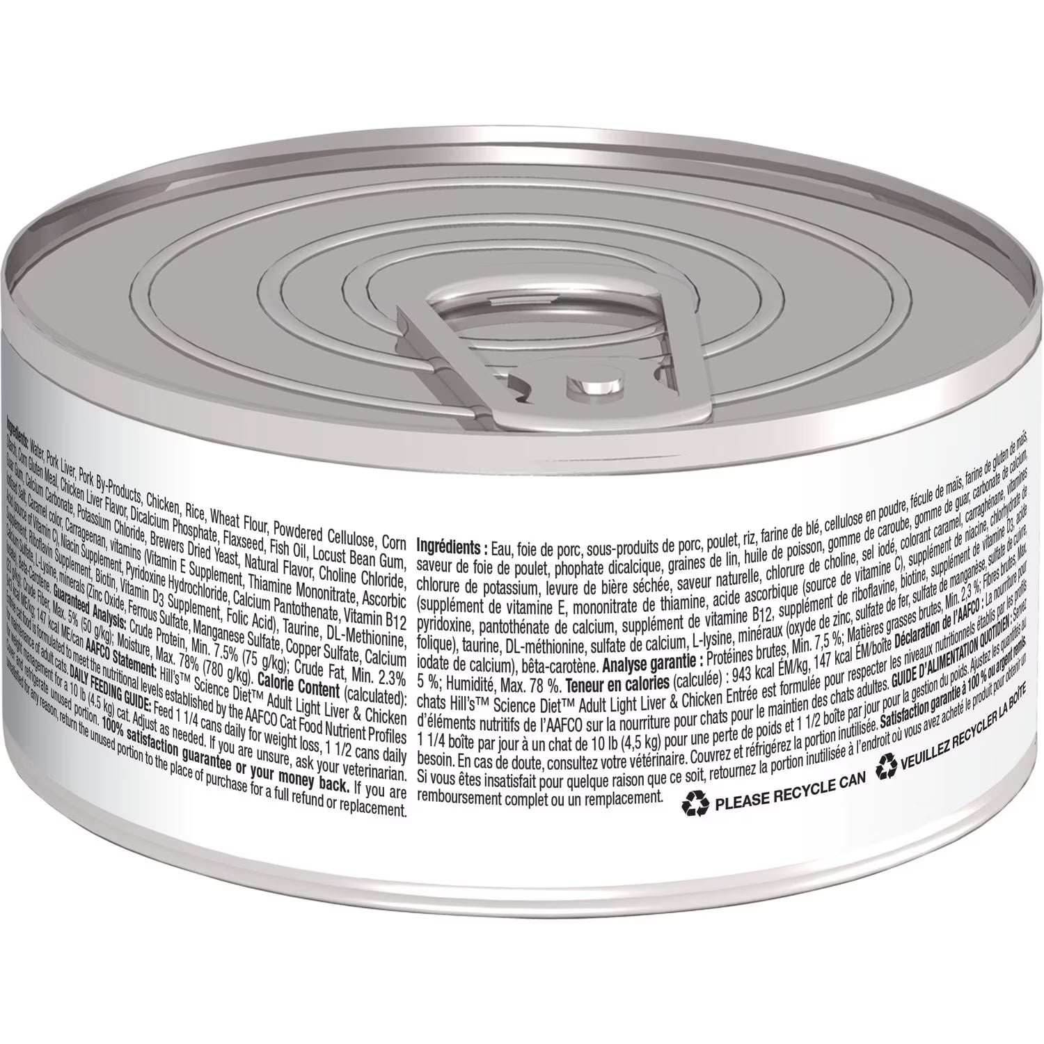 Plato principal ligero de hígado y pollo para adultos Science Diet de 5.5 oz