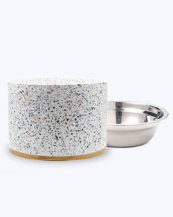 Terrazzo Elevated Dog Bowl