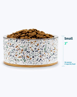 Terrazzo Elevated Dog Bowl