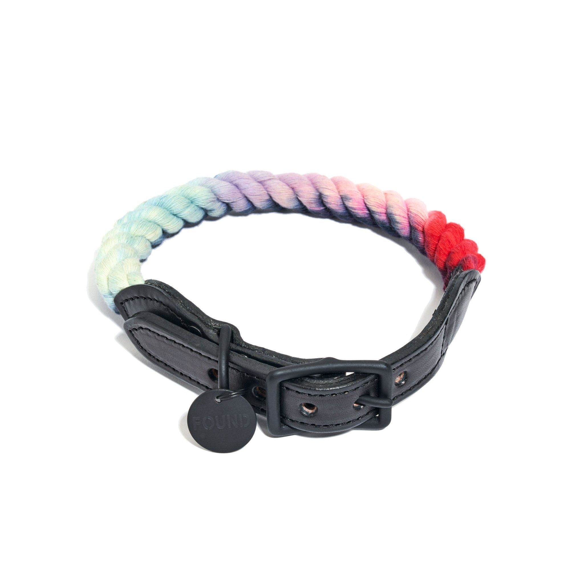 The Dioji Cotton Rope Cat & Dog Collar – Matte Black Hardware