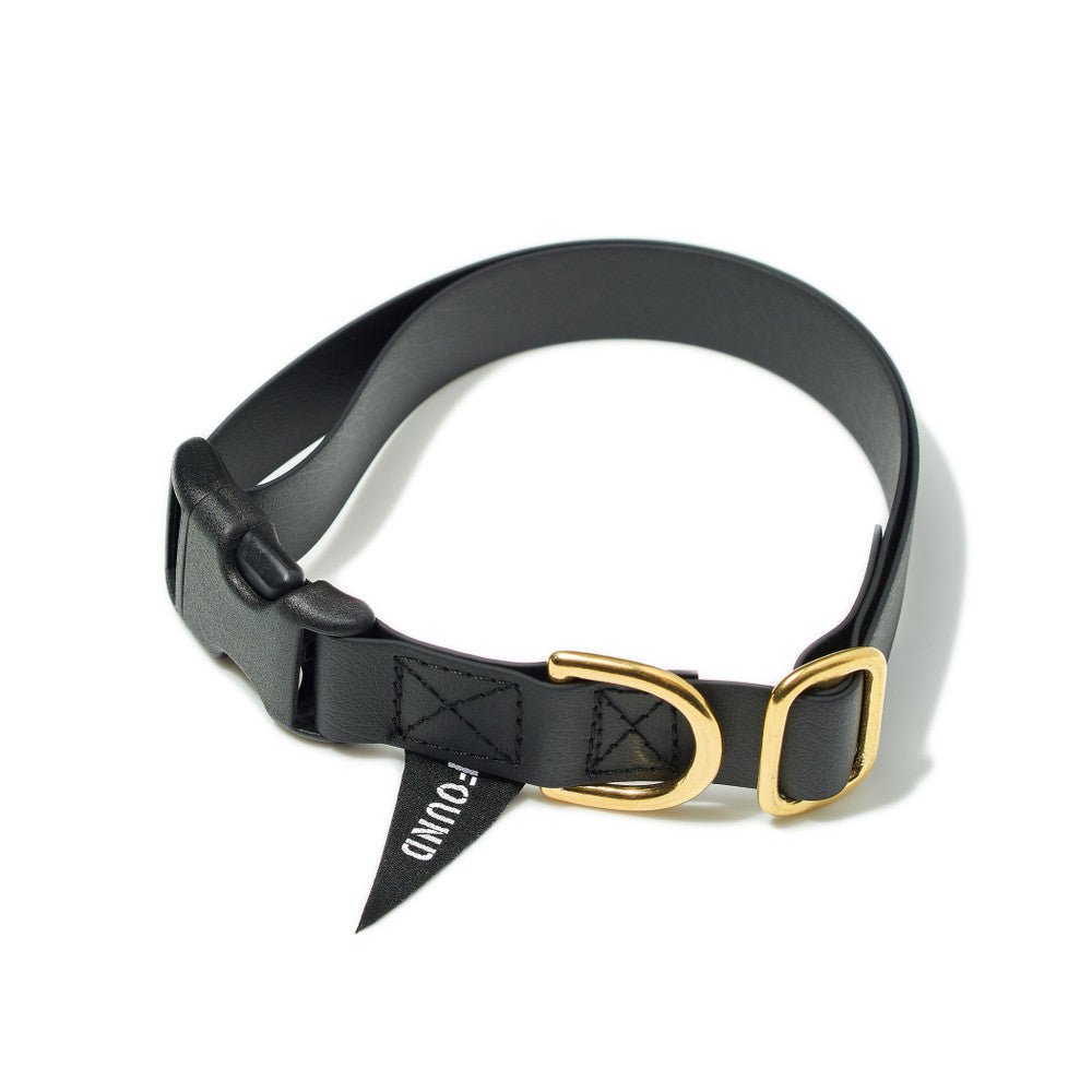 Biothane® Leather Alternative Dog & Cat Collar – Waterproof & Durable | Black