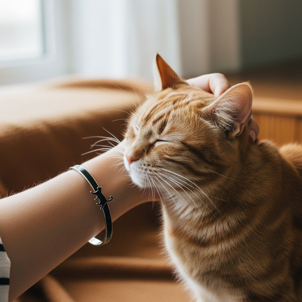 Enamel Cat Bangle | Cat Bracelet