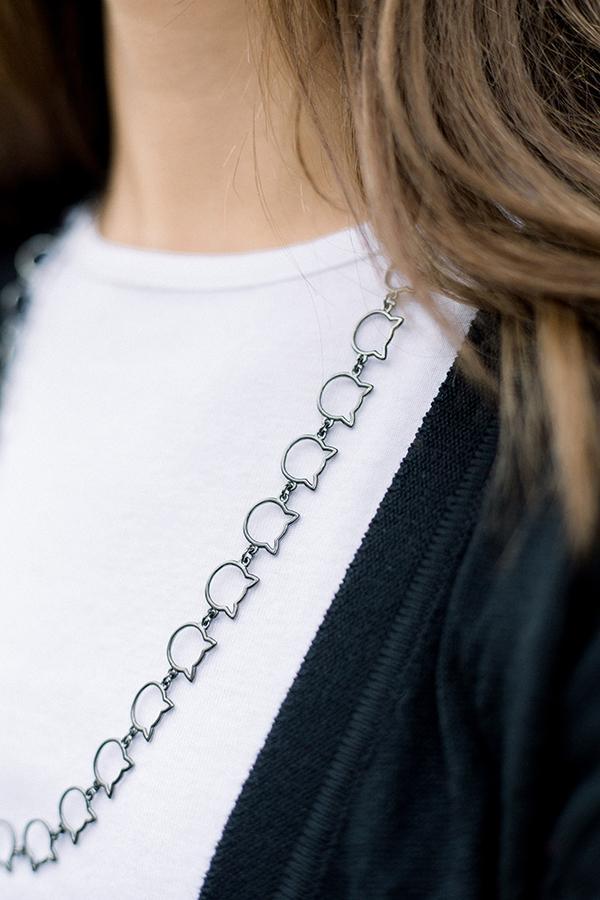 Cat Chain Link Necklace