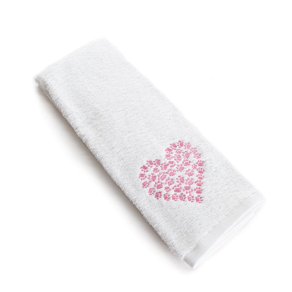 Sweet Heart Cat Hand Towels