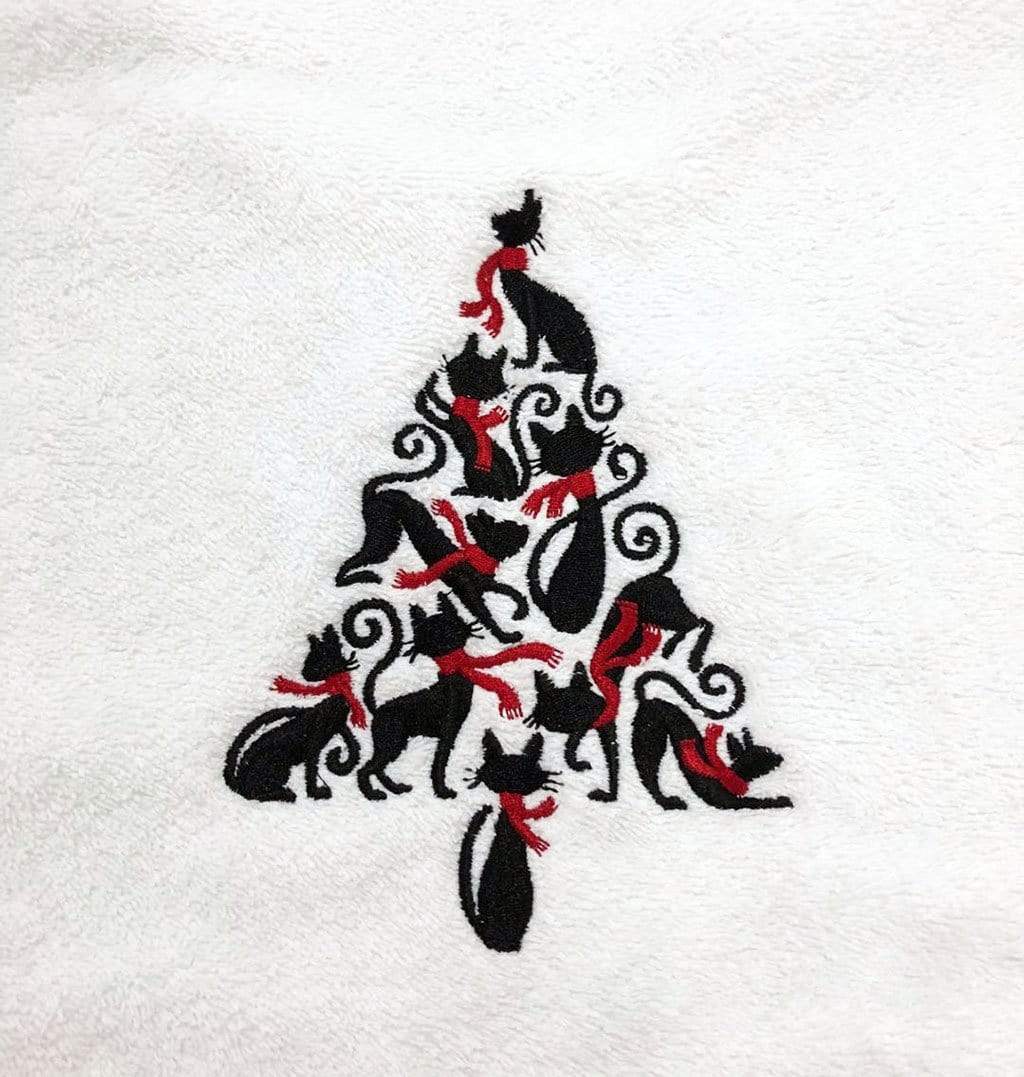 Holiday Cat Tree Hand Towel