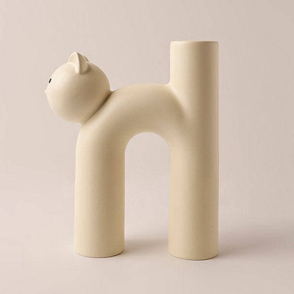 Modern Ceramic Cat Vase