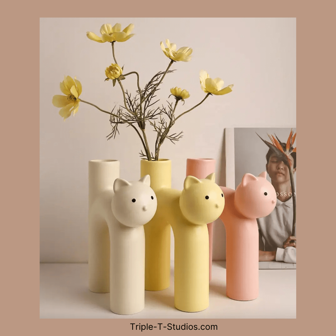 Modern Cat Vase