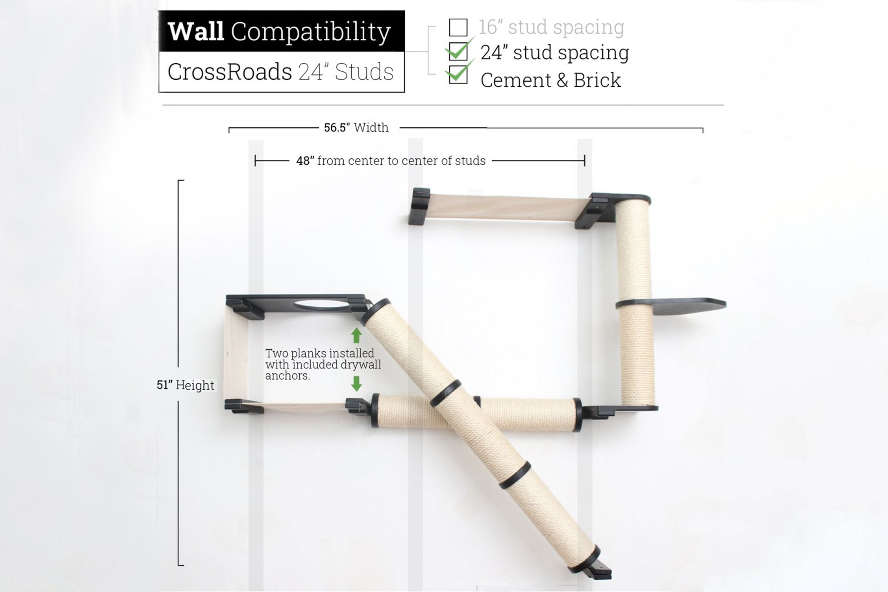 The Crossroads - Cat Wall Scratcher - Tree with Ramp