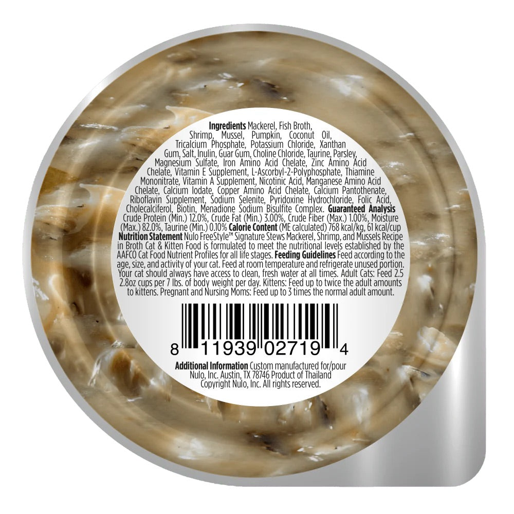 Nulo freestyle Stew Mackerel & Shrimp Grain Free Cat Food (2.8oz)