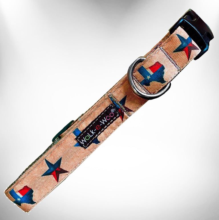 Walk-e-Woo Colorado and Texas Dog Collars, Leads, and Bows - 6 Styles
