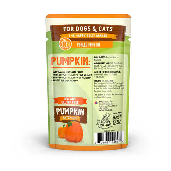 Weruva Pumpkin Patch Up! Pureed Pumpkin Dog & Cat Wet Pouch (2.8oz)