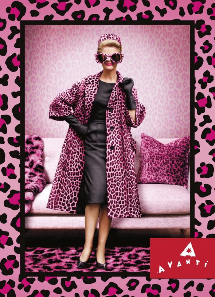 Avanti Woman In Leopard Coat Greeting Card
